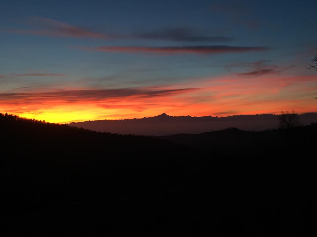 Paesaggio al tramonto